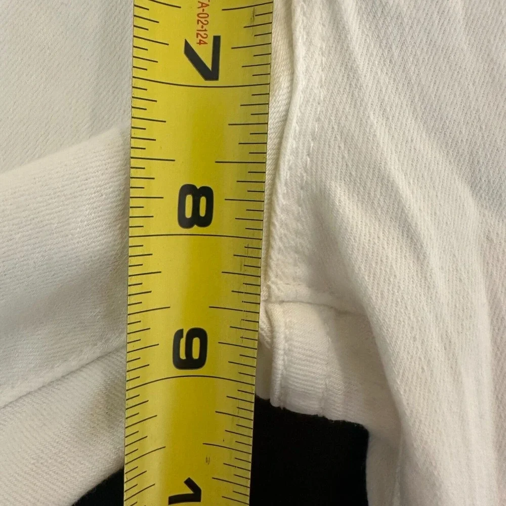 Vince Jeans Women's 27 White Denim Slim Low Rise Ankle Zip Skinny Leg DV117-2241